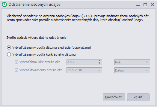 Pomocník pro odstranění osobních údajů